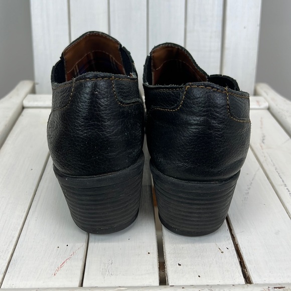 ⭐️BOC Black Leather High Heel Booties shoes size 8/39 - Picture 3 of 10